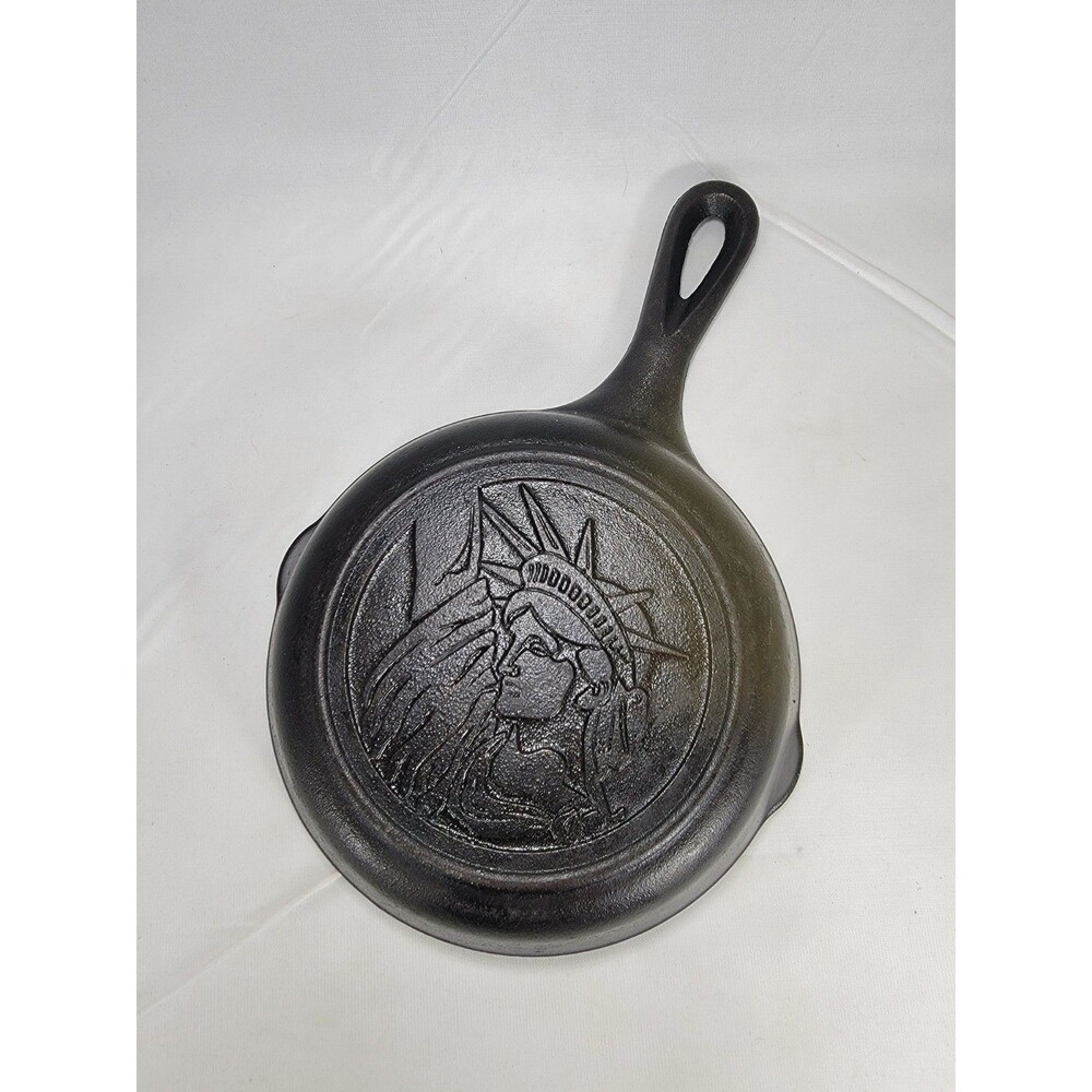 Lodge Statue of Liberty Cast Iron Frying Pan Skillet Rare 6" Inch #3